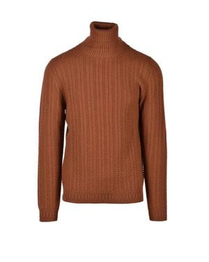 Alpha Studio Merino Wool Knit - Brown