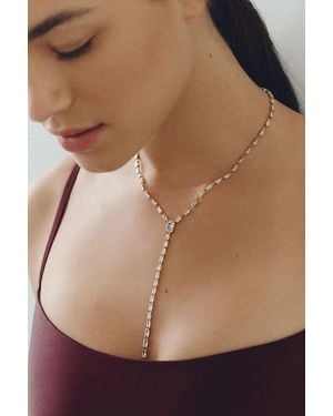 petit moments Baguette Y Necklace - Metallic