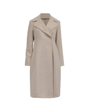Theory Double-Breasted Coat - Natural