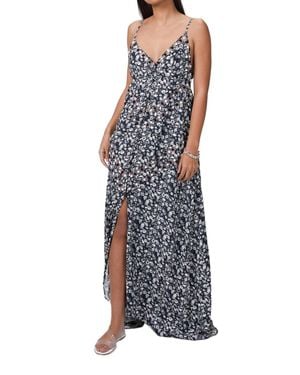 Amir Slama Long Floral Dress - Blue