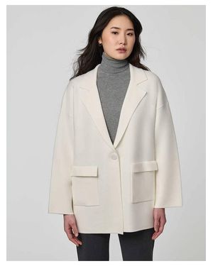 Bernardo Rowley Knit Blazer - White
