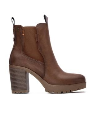 Xti Heeled Chelsea Booties Refresh Collection By - Brown
