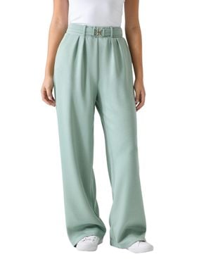 Guess Olympia Wide Leg Pants - Brown