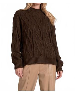 Elan Cocoa Knit Sweater - Brown