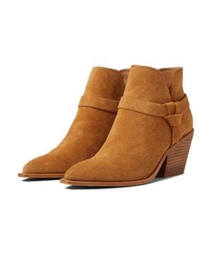 Dolce Vita Nonce Boots Pointed Toe Block Heel Bootie Rhs9001 - Brown