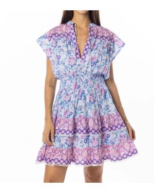 Bindu Poppy Mini Dress - Blue