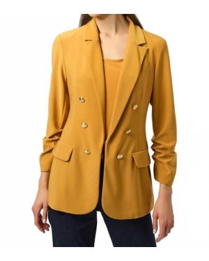 Joseph Ribkoff Long Sleeve Fitted Blazer - Yellow