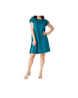 Coco + Carmen Francis Flutter Sleeve Dress - Blue