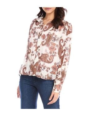 Fifteen Twenty Shirred Button Up Blouse