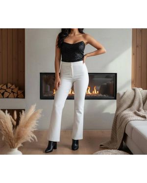 Kasper High Waisted Pants - White