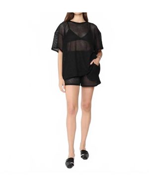 Ripley Rader Fishnet Lounge Shorts - Black