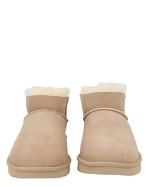 UGG Suede Decorative Bow Boots - Natural