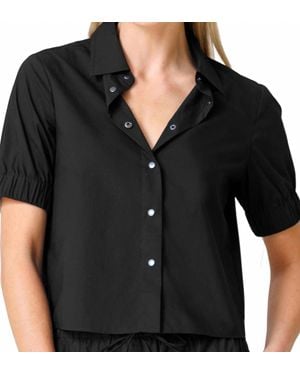 Go> By Go Silk Go Cotton Camp Shirt - Black