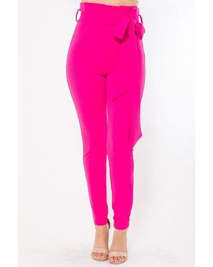 TRUEDAMES High Waist Fashion Skinny Pants - Pink