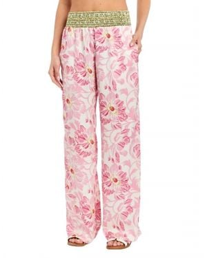 Drew Hattie Floral Print Pants - Pink