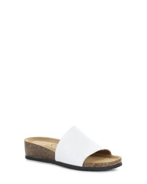 Bos. & Co. Lux Slide Sandal - White