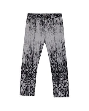 Acne Studios Printed Straight-Leg Jeans - Gray