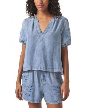 Splendid Cayden V-Neck Blouse - Blue