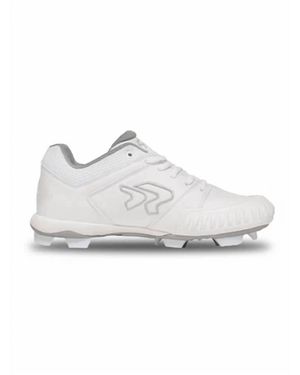 Ringor Flite Softball Cleats With Pitching Toe - White