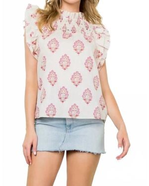 Thml Flutter Flower Top - White