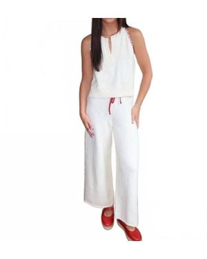Miou Muse Stitch Tank And Pants Set - White