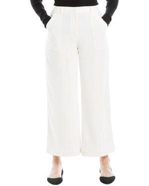 Max Studio Wide Leg Pant - White