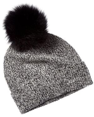 Sofiacashmere Marl Cashmere Hat - Black