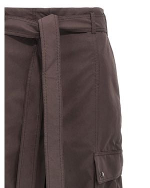 ANDAMANE Polyester Cargo Pants - Brown