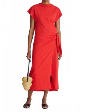 Apiece Apart Fuerte Wrap Dress - Red