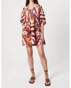 Chufy Liberty Organic Cotton Mini Dress - Red