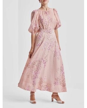 byTiMo Checks Midi Skirt - Pink