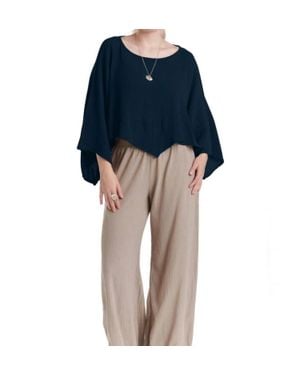 Oh My Gauze Vanna Boatneck Top - Blue