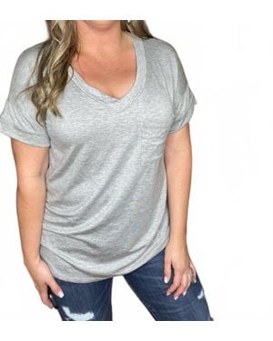 Blumin Basic Oversized Fit Tee - Gray