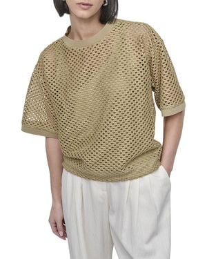 DKNY Crochet Knit Top - Multicolor