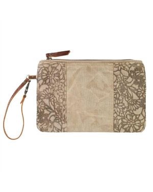 Clea Ray Floral Clutch Wristlet - Natural