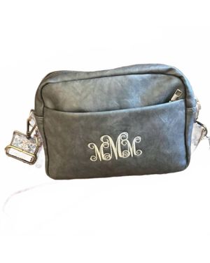 Dani & Em Sierra Leopard Strap Crossbody Bag - Green