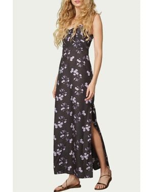 Black Iris Livie Floral-print Cotton Maxi Dress - White