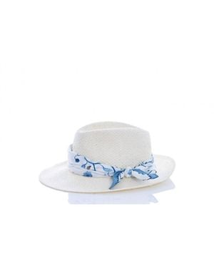 Maison Michel Eric Ribbon On Brisa Hat in White | Lyst