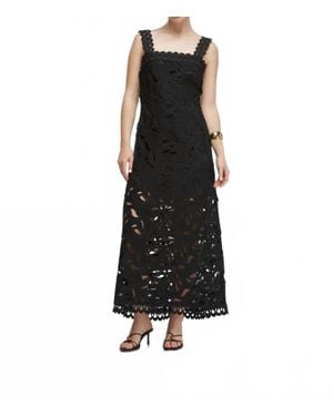 Waimari Crepusculo Midi Lace Dress - Black
