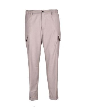 Michael Coal Cargo Pants With Practical Pockets And Tapered Legs - Gray