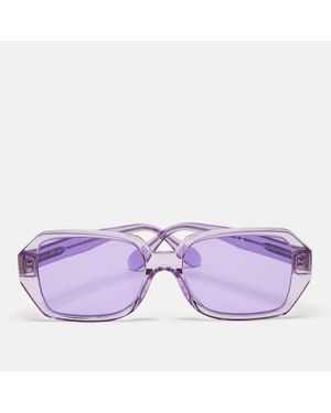 Le Specs Bronze/ Petit Panthere Oval Sunglasses - Purple