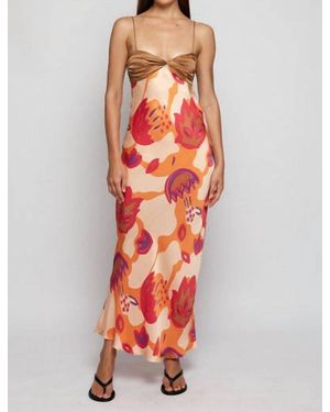 SWF Ruched Bra Slip Dress - Orange