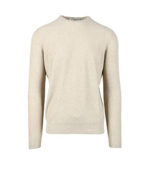 FILIPPO DE LAURENTIIS Crewneck Sponge Knit Sweater - Natural