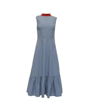 Rejina Pyo Bridget Mock-Neck Sleeveless Midi Dress - Blue