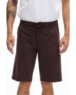 European Culture Fleece Trouser Shorts - White