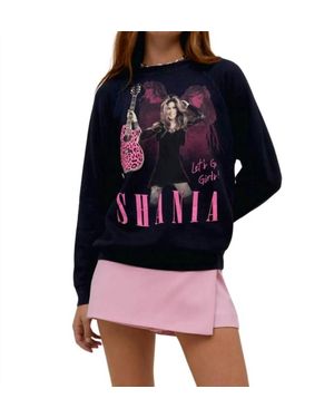 Daydreamer Shania Twain Leopard Guitar Vintage Sweatshirt - Black