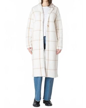 Dex Heritage Button Front Coatigan - White