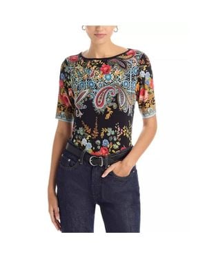Johnny Was The Janie Favorite Boatneck Tee, Leto - Blue