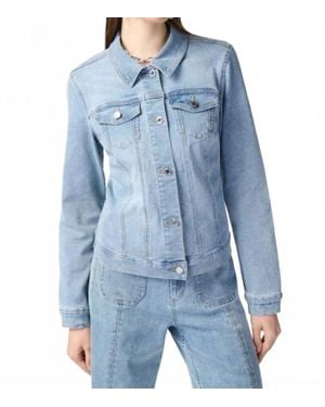 Joseph Ribkoff Embellished Denim Trucker Jean Jacket - Blue