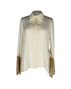Galvan London London Embellished Cuff Blouse - Natural